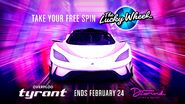Lucky Wheel advertisement.