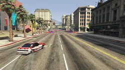 Turning right and proceeding to the start/finish line