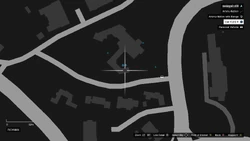 Locations of the cars on the map.