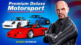 Advert for Premium Deluxe Motorsport in GTA Online from the SM722 Week event.
