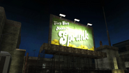 A Sprunk billboard at the Maibatsu Plaza in Manhunt 2.