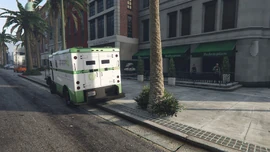 Parked Stockade and two guards.