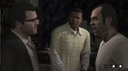Michael and Trevor arguing with each other.