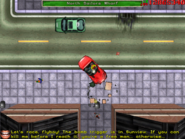 After arriving, the protagonist finds Bryson in an alley, and he runs off saying that the protagonist has to kill him before he reaches the bomb's trigger in Sunview in order to survive.
