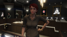 The clerk without glasses in Grand Theft Auto Online.