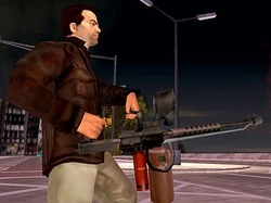  holding a Flamethrower in Grand Theft Auto: Liberty City Stories