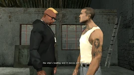 The guy marked the required container with spray paint, but the ship is being loaded and will leave the next day.