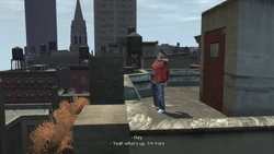 Luis gets up to the roof expecting to provide cover for Timur, as instructed by Ray Bulgarin.