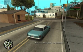 Smoke says that this time what they're doing is strictly for the benefit of Grove Street Families.