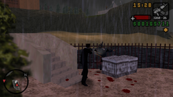 This enemy in particular tries to hide behind some crates.