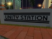 Unity Station Sign