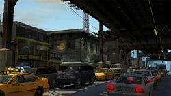 Crockett Avenue during traffic.