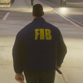 A non-canon "FIB" logo in Grand Theft Auto: San Andreas - The Definitive Edition.
