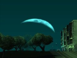 Unique moon phase in GTA San Andreas (PS2 version only).