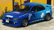 A Sultan RS Classic with an Atomic Motorsport livery in Grand Theft Auto Online. (Rear quarter view)