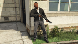 An agent armed with the Pump Shotgun.