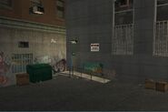 The backside of the Liberty City Bank.