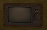 A brown television.