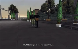 After Maria and Claude get out of the garage, Maria thanks Claude for treating her good and says she hopes to see him again.