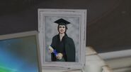 Debra's graduation photo.