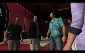 Tommy doesn't want to talk to Sonny anymore and just tells him to take the money and get out of Vice City.