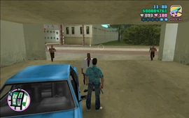 Two cops run into the lock-up, hoping to get Tommy and Lance...