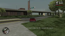 Cesar asks CJ how they will steal a car from the container ship.