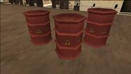 Explosive barrels in Grand Theft Auto: San Andreas.