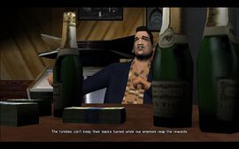 Sonny says that the three mafia families of Liberty City can't ignore the popularity of drug trade across the country while other organizations build up their drug empires.