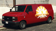 A Sunset Bleach Pony in Grand Theft Auto V. (Rear quarter view)