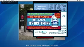 Bull Shark Testosterone advertisement that can be seen during Friend Request.