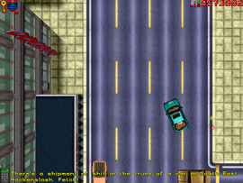The Vercotti Crime Family contact informs the protagonist of a Challenger carrying some unknown shipment (presumably Sonetti's) driving around Southeast Hackenslash.