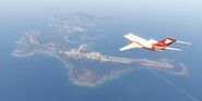 Island overview from the air.