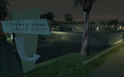 The Jetty Lounge motel, front.