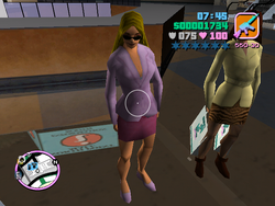 Mrs. Dawson's generic pedestrian model as a shopper.