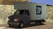 ZIP logo on a Mule truck.