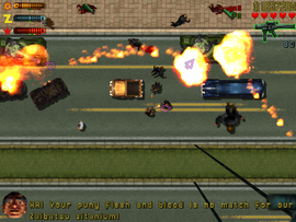 While also avoiding the Tank's missiles.
