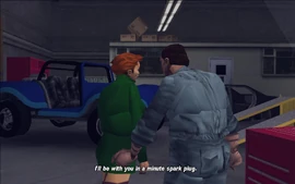 After hugging her, Joey tells her to leave him and Claude alone for a bit to talk.