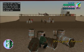 The chase eventually leads Tommy to the mansion's roof, where Lance and four Forelli hitmen are waiting for him. Tommy must kill all of the hitmen and take revenge on Lance.