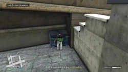 Stash the weapons at the police station.