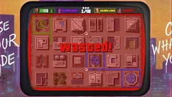 "Wasted!" in Street Crimes: Gang Wars Edition arcade in GTA Online.