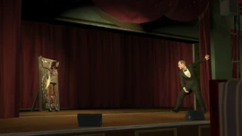 The knife thrown at Laurel.