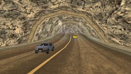 Inside the tunnel in 1998, with a very different design before it was closed in 2001 to change the interior.