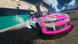 The Vigero ZX Convertible featured in the promotional image for The Vinewood Club Garage.