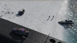 The police arrive at the scene.