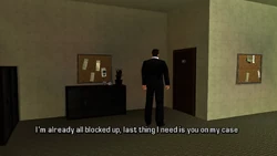 Vincenzo is on the toilet "all blocked up".