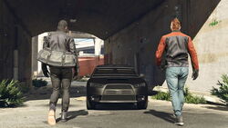 The crew picking up the Kuruma.