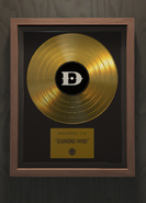 Gold Record of "Diamond Mind (feat. Nipsey Hussle & Ty Dolla Sign)" in the player's office after completing all of The Data Leaks missions.