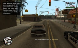 Upon losing the cops, CJ must drive his homies back to Grove Street.