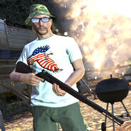 A player holding the Musket.